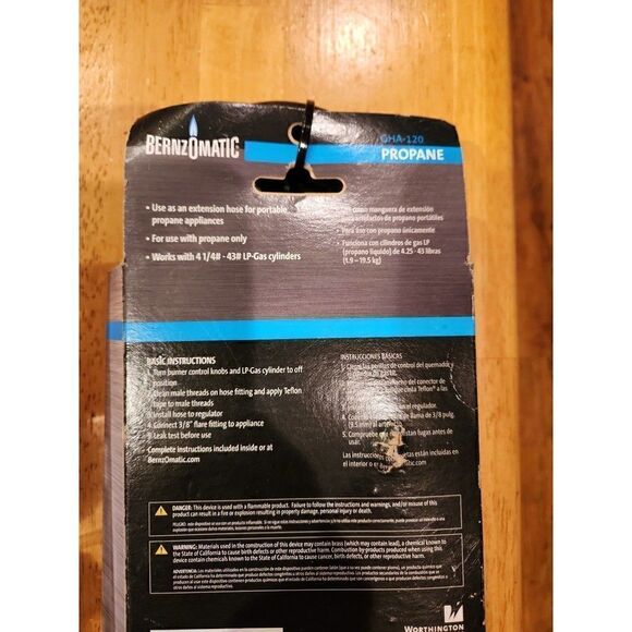Bernzomatic Two stage propane appliance regulator & 10' hose set - Picture 6 of 10